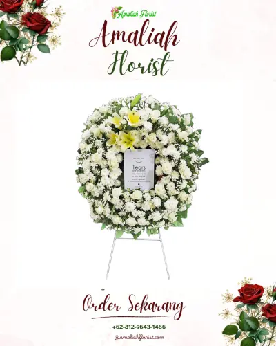 Krans Bunga Duka Cita di Sibanggede